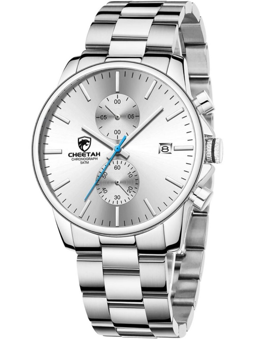 Stylish Men's Waterproof Chronograph Watch - Stainless Steel, Auto Date